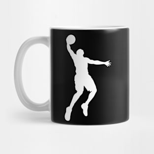 Shooting basketball jump slam silhouette Mug